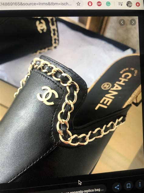 chanel chain mules replica|chanel dupe leather.